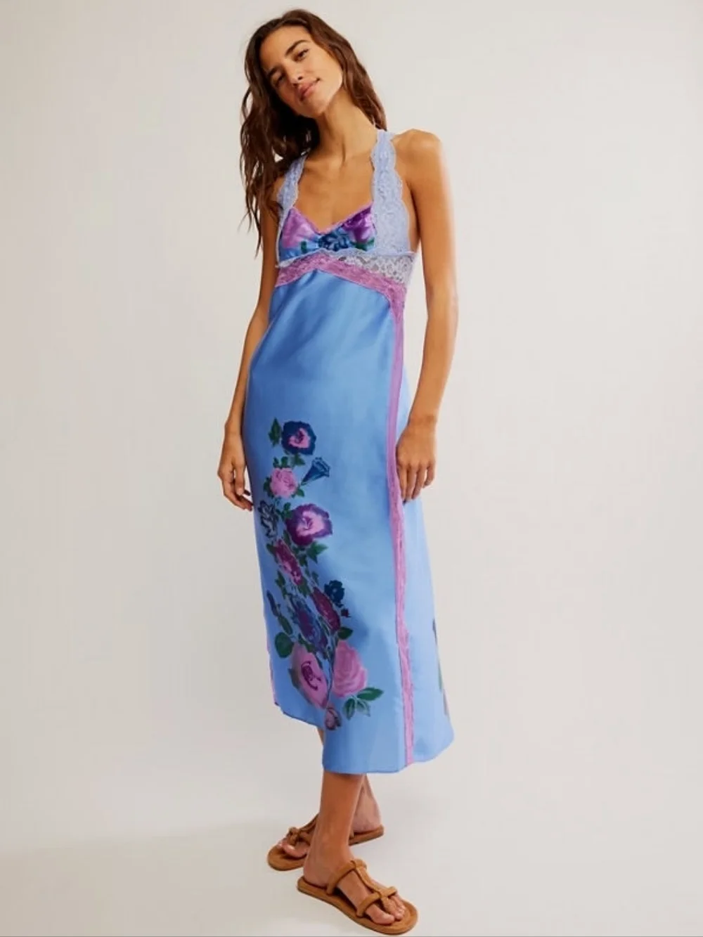 Free People | Just Dreamy Maxi Slip In Blue Vista Combo - Picture 11 of 12